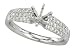14K White Gold Diamond Engagement Ring Semimount