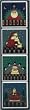 Kitchen Magnets ~ Holiday Moons: Assorted Santa Claus images~ set of 4 refrigerator magnets ~ limited item