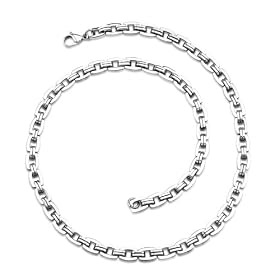 Bold and Heavy Mens Stainless Steel Necklace