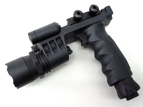  Tactical LED Weapon Light Foregrip Flashlight with Red Laser 