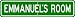 EMMANUEL ROOM SIGN - Personalized Gift Boy or Girl, Aluminum