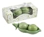 Kate Aspen Two Peas in A Pod - Ceramic Salt and Pepper Shakers in Ivy Print Gift Box