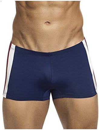 Vuthy 435 Red, White and Blue Racing Stripes Square Cut Swimsuit