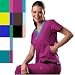 Dickies Medical Uniforms - Dickies Medical Uniforms Contrast Trim Top Scrub, Dickies White, Medium