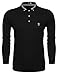 Coofandy Men's Long Sleeve Polo Shirts Casual Slim Fit Pullover With Collar