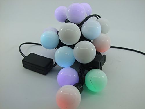 LUISHA 5 Meter with 20 LED Globe Multi-color Color String Lights Indoor/Outdoor Christmas Lights Fairy Festoon Party Lighting for Patio, Wedding, Bedroom, Party