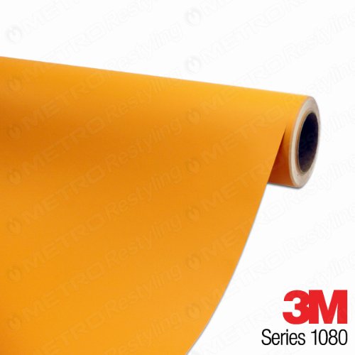3in x 5in (SAMPLE SIZE) 3M MATTE Orange M54 Scotchprint Car Wrap Vinyl Film 1080 Series
