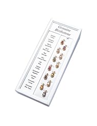 14k Gold White Gold Complete Set of Birthstone & Diamond Pendants