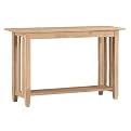 Mission Sofa Table - Unfinished