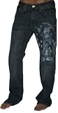 AZZURE DENIM Mic 123 Mens Jeans Straight Leg Distressed Vintage Wash Denim Pants Blazer