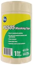 Intertape PG505-36SL 1.41-Inch by 60-Yard Professional Grade Masking Tape, Natural, 6-Pack
