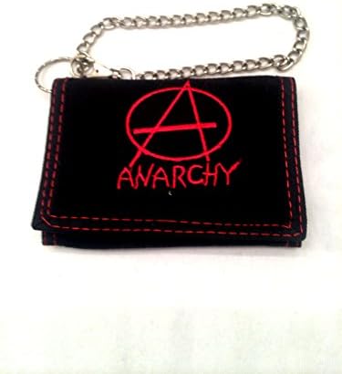 Anarchy Wallet Tri-fold with Chain Red TM Funtime Accessories ...