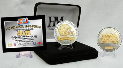 Indianapolis Colts Super Bowl XLI Champions 2 Tone Coin