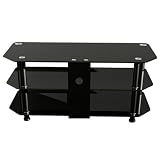 picture of Premier AV HF0042 Plasma & LCD Glass Stand upto 50" or 50Kgs with Cable Management ( Black)