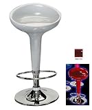 LumiSource Scooper Hydraulic Barstool, Red