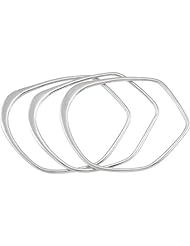 Stuller Set of 3 Sterling Silver Bangle Bracelets