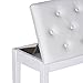Tenive Adjustable Height Leather Dual Padded Wooden Artist Piano Music Keyboard Bench w/Book Storage,White