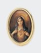 Gold Plated Religious Lapel Pin - Immaculate Heart of Mary
