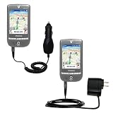Essential Kit for the Pharos GPS 525 - includes Car and Wall Charger with Rapid Charge Technology - Gomadic Brand w/ TipExchange Technology
