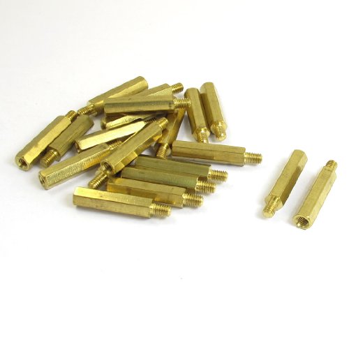uxcell 20 Pcs Male to Female Threaded Hexagonal Standoff Spacer M4x25mmx31mm