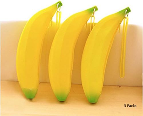 Coin Purse Lifelike Banana Bag Zipper Case Coin Purse Coin Wallet(Super Cute, Lifelike,3 Counts)