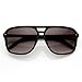 zeroUV - Square Flat Top Rubber Finish Matte Aviator Sunglasses