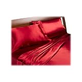 Red Satin King Size Duvet Cover & Fitted Sheet Setby Matching Bedroom Sets