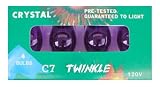 C-7 Purple transparent replacement bulbs for twinkle lights or blinking lights