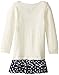 Nautica Girls' Stripe Sweater Dress with Chiffon Ruffle At Hem