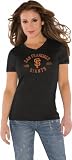San Francisco Giants Women's Black Tri Blend V-Neck T-Shirt - By Alyssa Milano