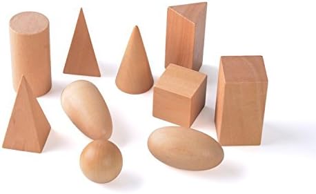Learning Resources Wood Geometric Solids Set of 10