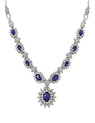 Effy Jewlery Gemma Blue Sapphire & Diamond Necklace, 6.77 TCW
