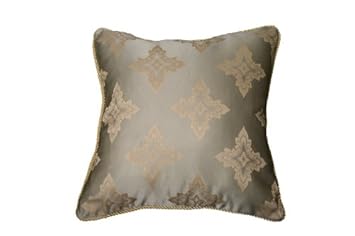 Premium Damask 18" X 18" Decorative Cushion Cover - Olive-Green