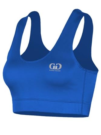 Women Form Fit Dry Fitness Aerobic Sports Bra-Softball Zumba Field Hockey Volleyball Running and Gym Workouts-Made with Sweat Blocking liner and Anti- Microbial Technology-Colors Include Black Red Navy and Royal Blue-Sizes SM-XXL