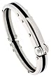 Contemporary 8 in. Surgical Steel & Rubber Bangle Bracelet, 3/8 in. (9 mm) wide
