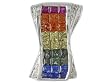 14K White Gold Multi-Color Sapphire and Diamond Pendant