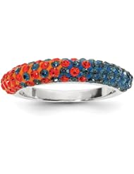 Sterling Silver Swarovski Elements Charlottesville Spirit Domed Ring