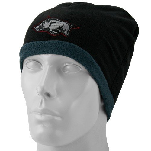 Top of the World Arkansas Razorbacks Black Peaks Fleece Beanie