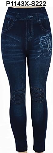 Plus Size Denim Leggings P1143X-S222