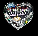 Hanukkah Happiness Design - Hand Painted -Heart Shaped Box - 2 pieces - 4.5 inch diameter Hanukkah Happiness Design - Hand Painted -Heart Shaped Box - 2 p