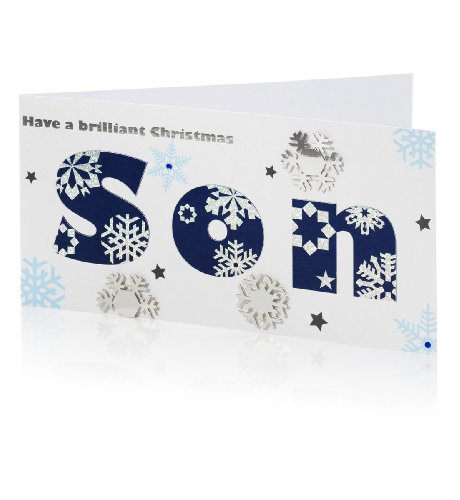 Son Photographic Snowman Christmas Card