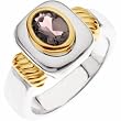 Sterling Silver and 14K Yellow Gold Morganite Ring