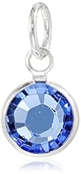 Sterling Silver Mother's Loving Embrace Royal Blue Charm