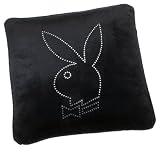 Playboy 10146200 Kissen eckig Strass-Outline schwarz 35 x 35 cm