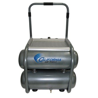 California Air Tools 250DLT 2.0 Hp 5.0-Gallon Steel Twin Tank Oil-Lubricated Air Compressor