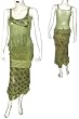 Girls Skirt Set in Georgette Embroidery Womens Casual Sundresses Size P (skts083)