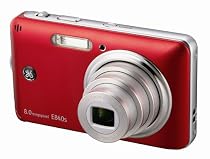 GE-E840s Slim Line 8MP Digital Camera with 4X Optical Zoom (Red)