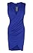 ANGVNS Women V Neck Sleeveless Cocktail Party Pleated Dress