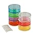 GMS® 7 Day Stackable Pill Organizer with Extra Lid for Travel - (3 Pack) 1 Small, 1 Medium and 1 Large Size and 1 Extra Lid Each