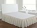 FRESH IDEAS Bedding Ruffled Bedskirt, Classic 14” Drop Length, Gathered Styling, Queen, Ivory (FRE30114IVOR03)